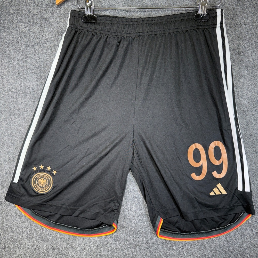 Adidas Germany DFB Soccer Shorts Mens 2XL Black Aeroready Training Number 99